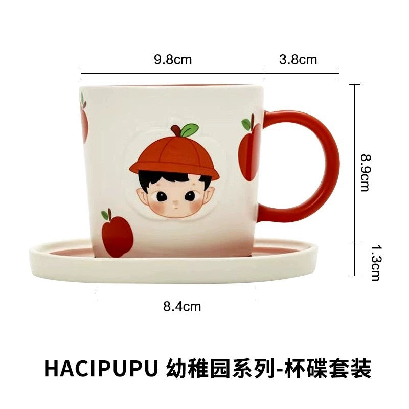 Hacipupu Ceramic Mug & Plate Set – Cute Collectible Tableware
