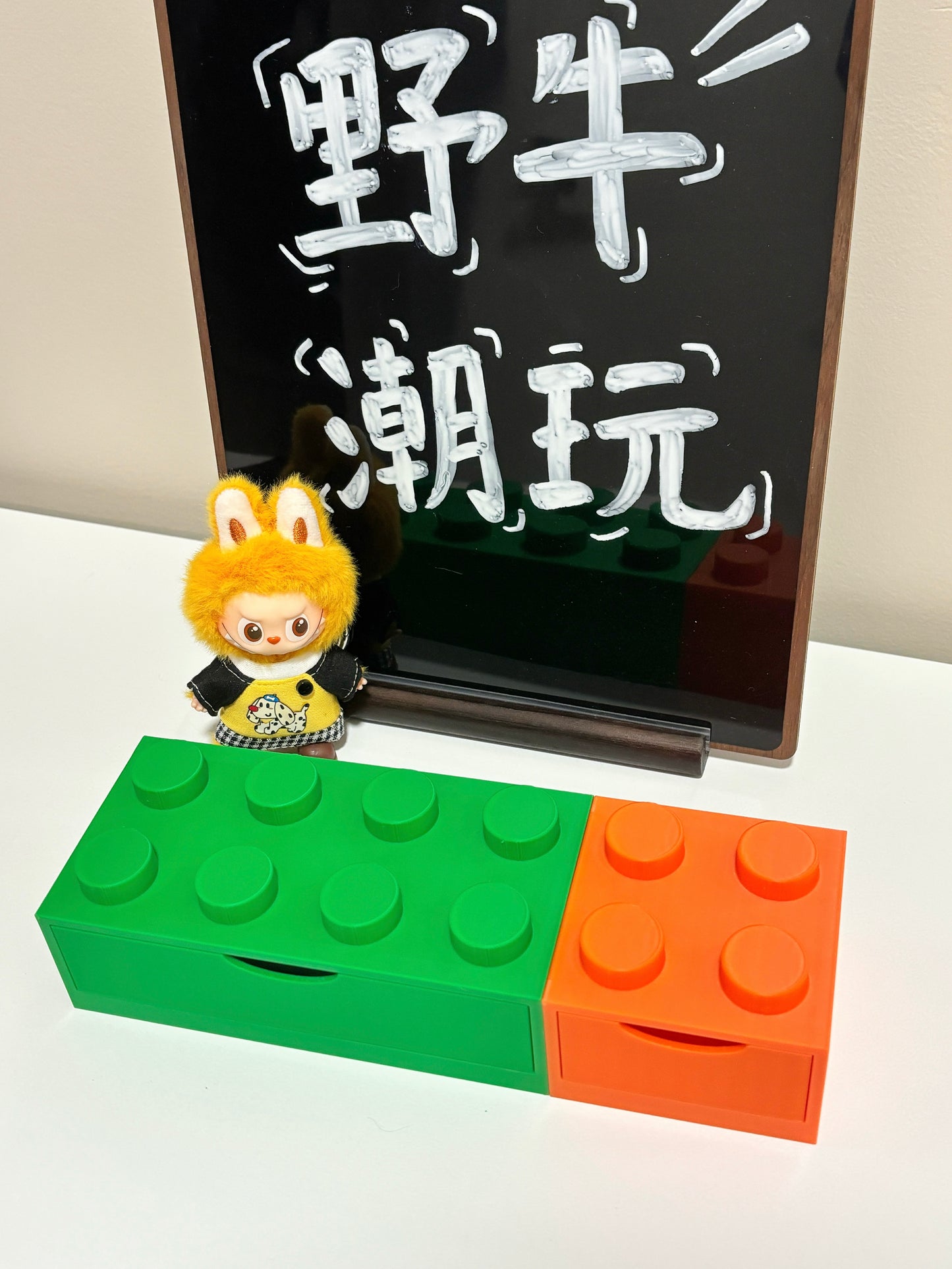 3D-Printed LEGO-Style Stackable Pencil Case Set (Large + Small)