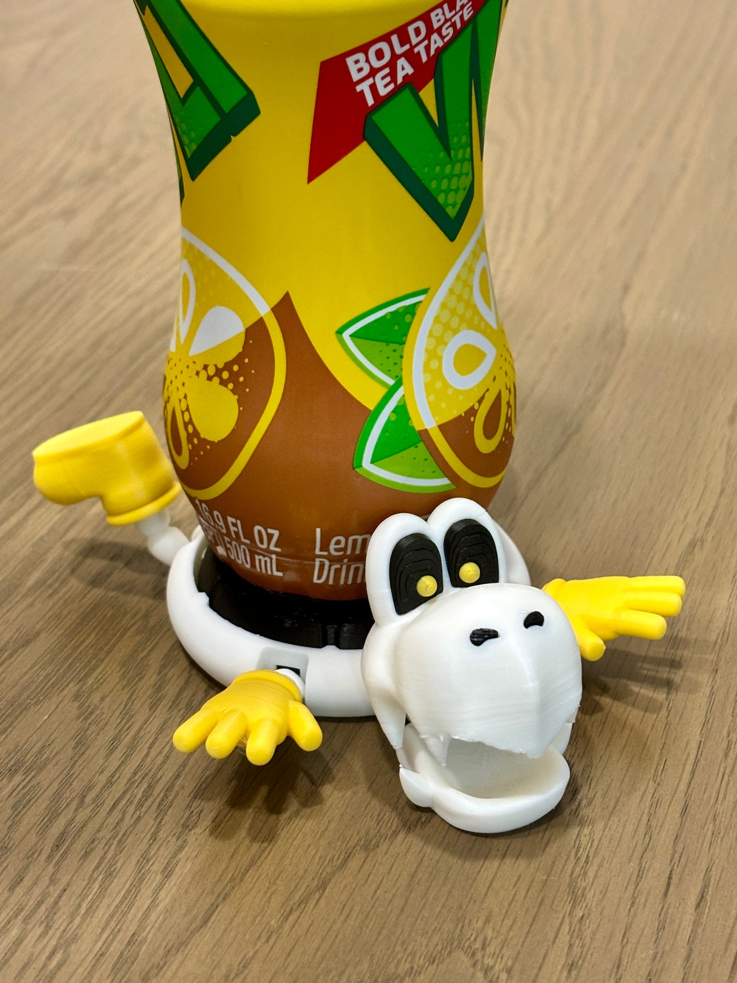 3D-Printed Dry Bone Koopa Interactive Coaster – Limbs Lift & Mouth Opens When a Cup Is Placed