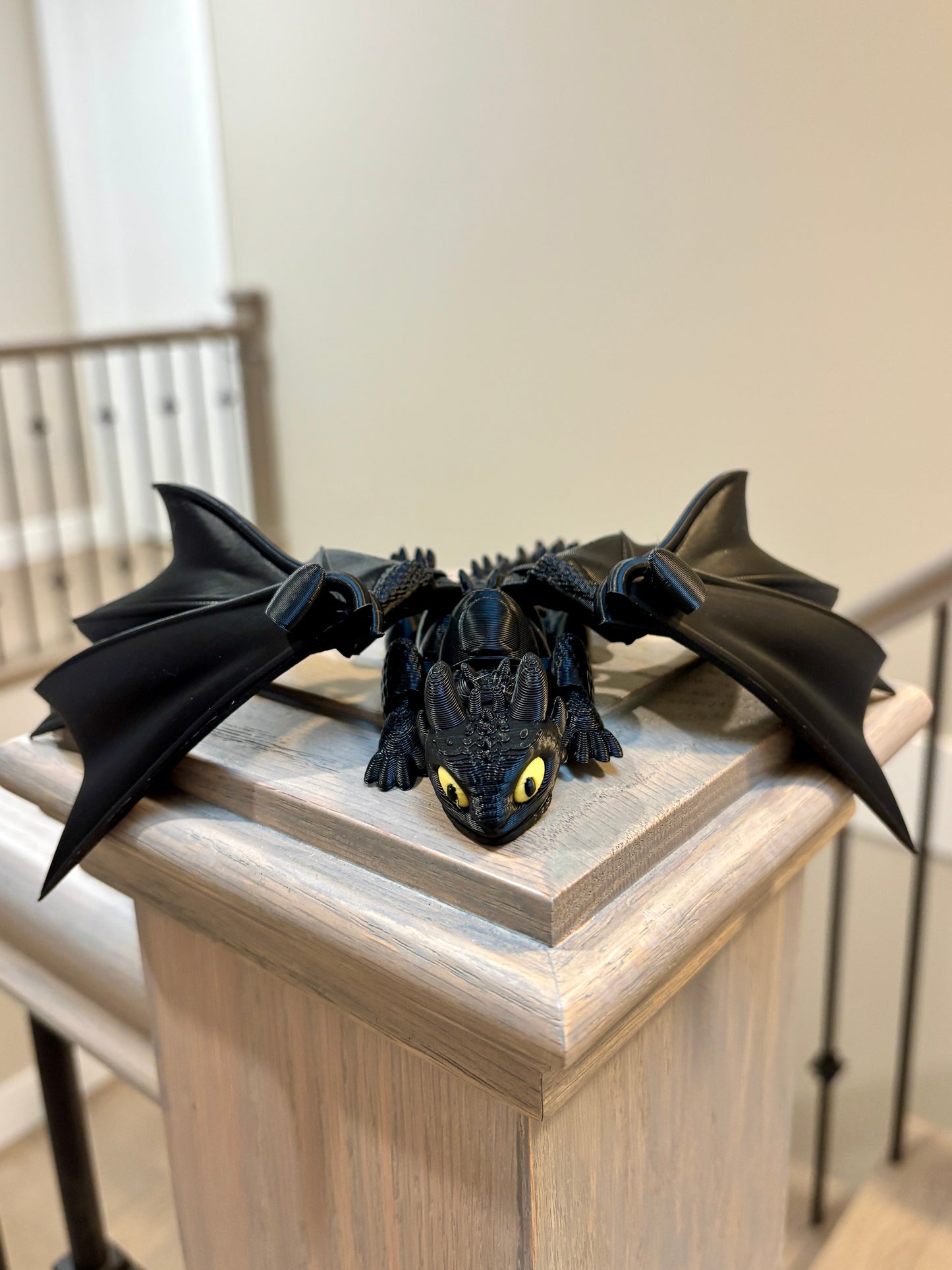 3D-Printed Toothless Figure – Fully Articulated Joints & Movable Wings