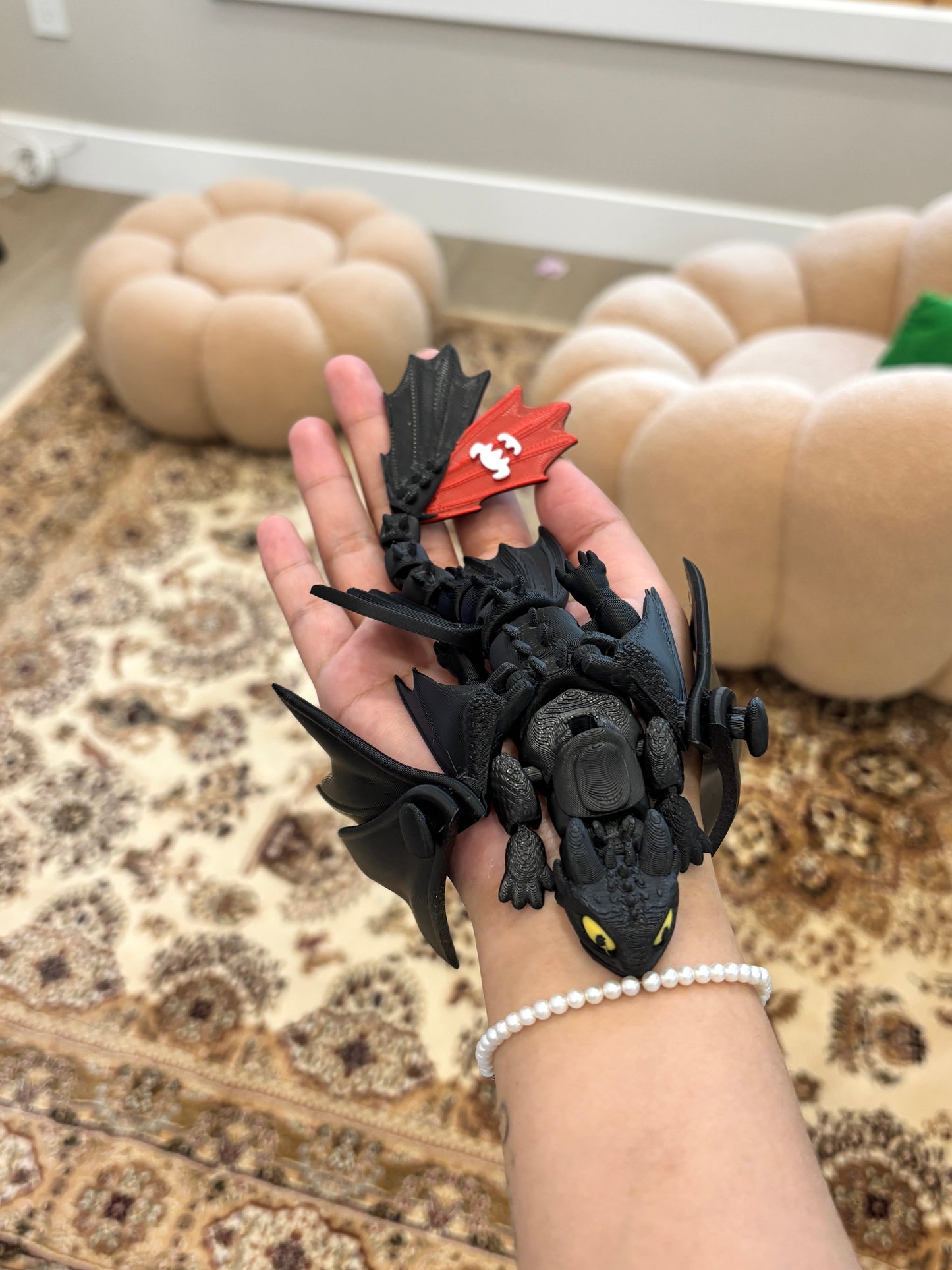 3D-Printed Toothless Figure – Fully Articulated Joints & Movable Wings
