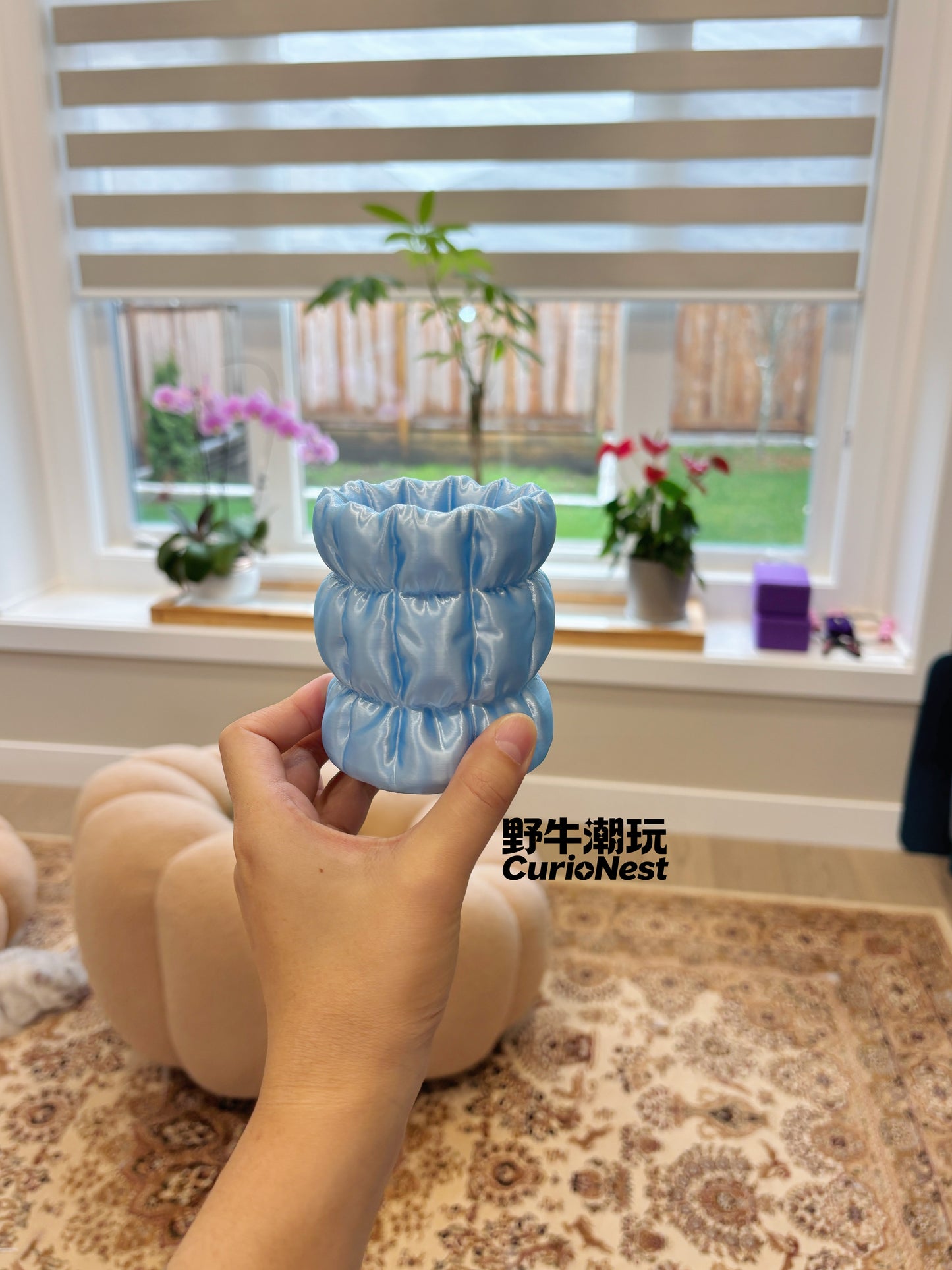 3D Printed Silk-Texture Storage Brush/Pen Holder