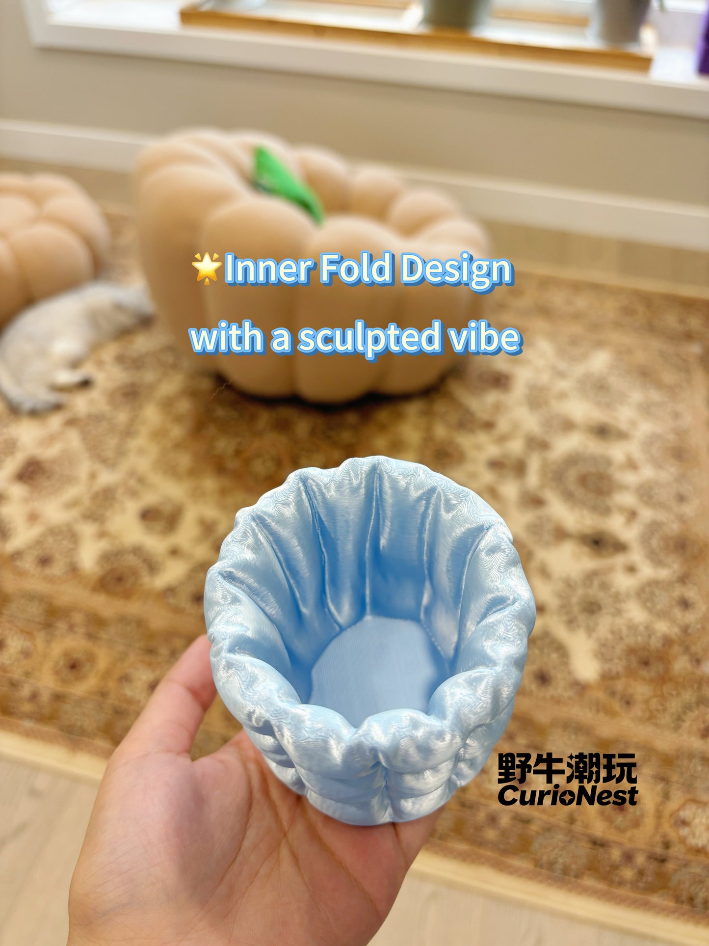 3D Printed Silk-Texture Storage Brush/Pen Holder