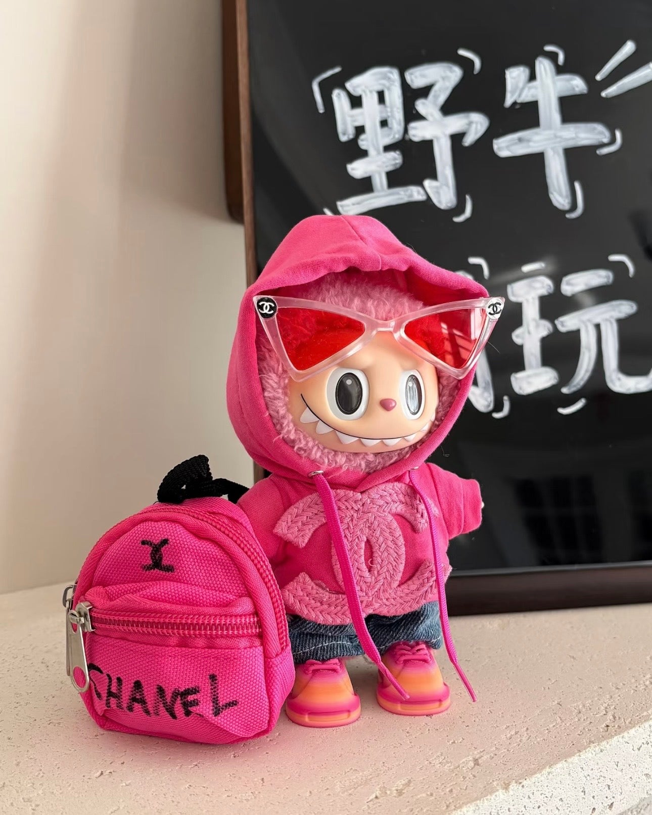 Labubu Outfit Pink Set · 5 Pieces (Fits V1 & V3)